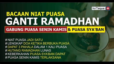 Puasa Senin Kamis Qadha Ramadhan